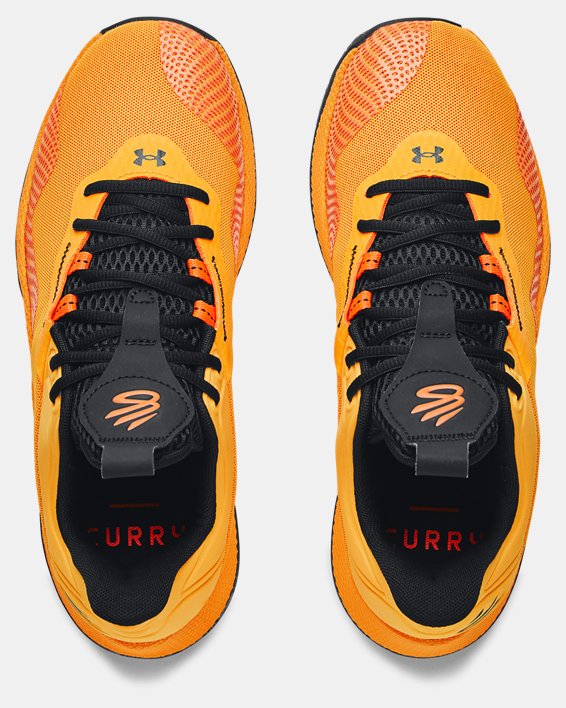 Unisex Curry UA HOVR™ Splash 2 Basketball Shoes in Orange image number 2